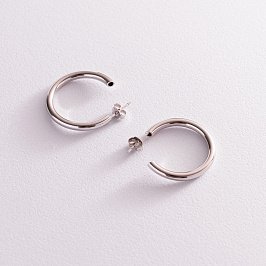 Серьги - пусеты "Келли" в серебре 123096