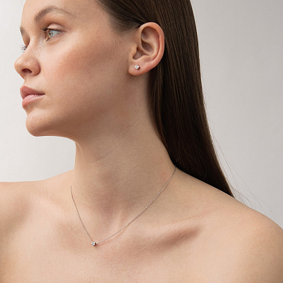 Золотое колье с бриллиантами колб0170ca №2