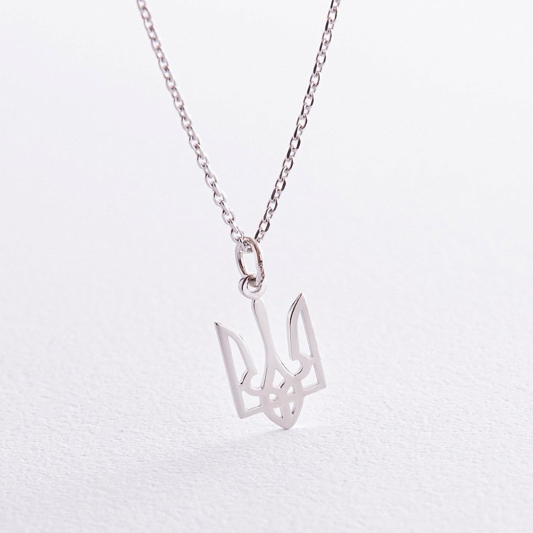 Колье "Герб Украины - Тризуб" в серебре 4056 от ювелирного магазина Оникс - 5