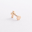 Одиночна золота сережка для хеліксу "Крестик" (діаманти) сб0683ca от ювелирного магазина Оникс - 2