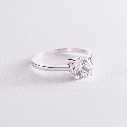 Срібна каблучка з фіанітом 111898