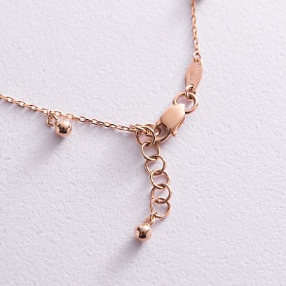 Золотий браслет "Кульки" на ногу б04811 №4