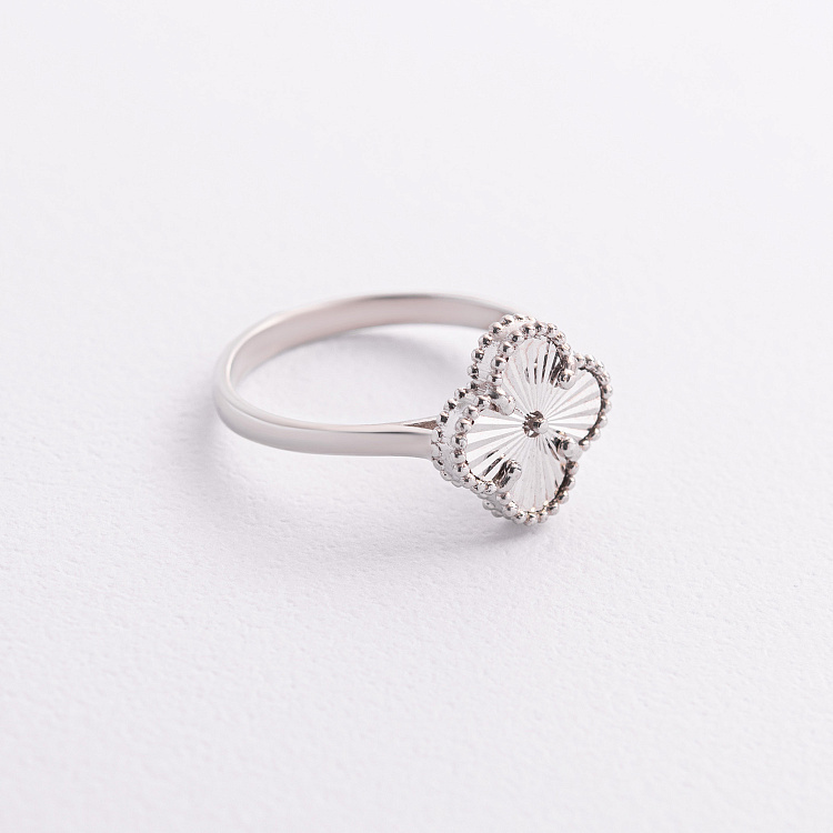 Серебряное кольцо "Клевер" 112834 от ювелирного магазина Оникс - 1