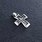 Серебряный крестик "Спаси и Сохрани" 131725 от ювелирного магазина Оникс