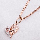 Золота підвіска з фіанітами "Серце" п01326 от ювелирного магазина Оникс