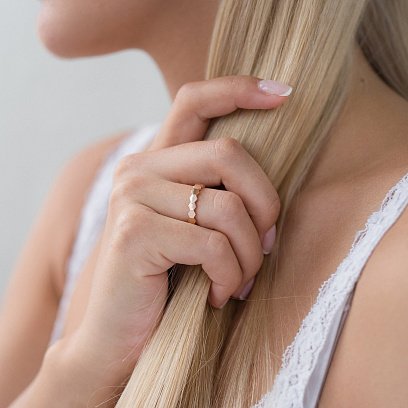 Золотое кольцо без камней к06216 №8