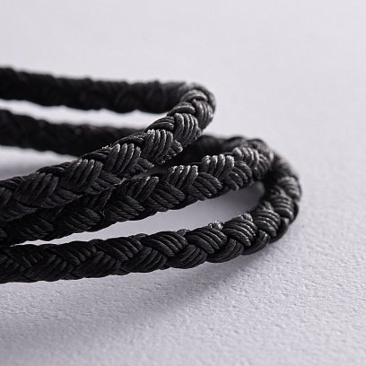 Шелковый шнурок с серебряной застежкой 18716 №2