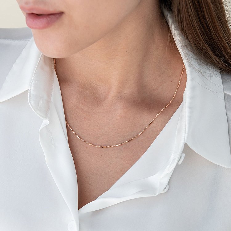 Ланцюжок в червоному золоті (1.8 мм) ц00433 від ювелірного магазину Онікс - 2