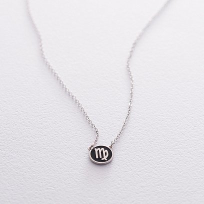 Серебряное колье "Знак зодиака Дева" 18974діва