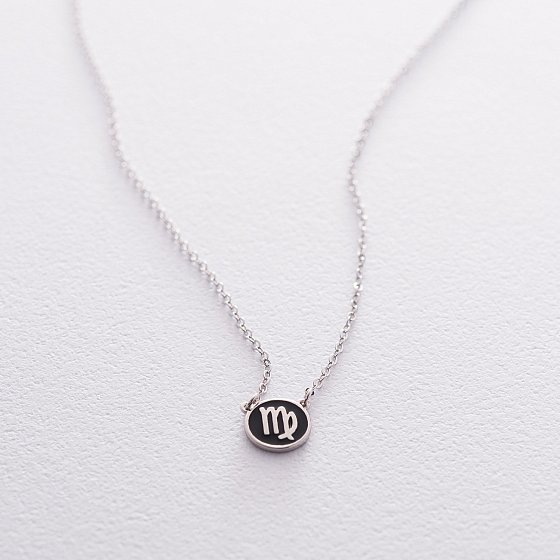 Серебряное колье "Знак зодиака Дева" 18974діва