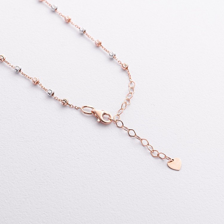 Колье "Шарики" (красное, белое золото) кол02606 от ювелирного магазина Оникс - 2