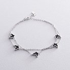 Срібний браслет "Метелики" (емаль) 141457 от ювелирного магазина Оникс