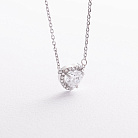 Срібне кольє "Сердечко" з фіанітами 908-01571 от ювелирного магазина Оникс - 1