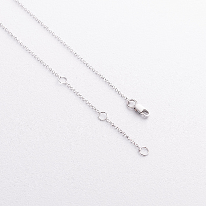 Золоте кольє "Конюшина" з діамантами колб0155lg №3