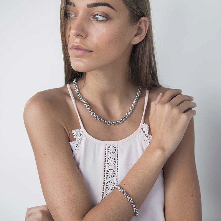 Золотой браслет с фианитами б02102 от ювелирного магазина Оникс - 5