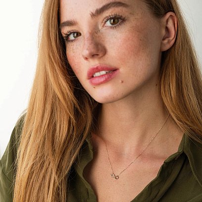 Золотое колье "Бесконечность" кол02318 №4