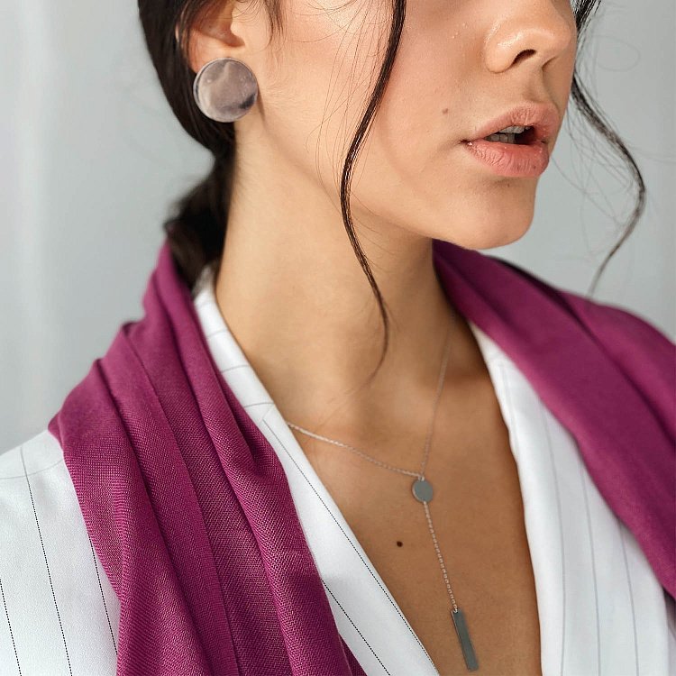 Колье в белом золоте (возможна гравировка) кол01587 от ювелирного магазина Оникс - 5