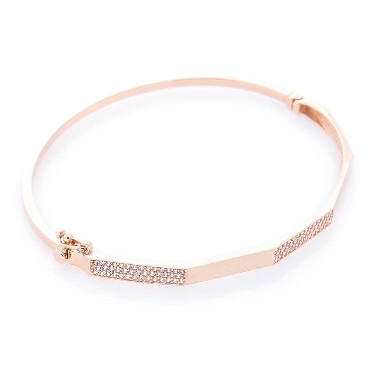 Золотой браслет с фианитами б03354 от ювелирного магазина Оникс - 1