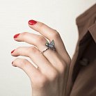 Серебряное кольцо "Птичка" (фианит) 112149 от ювелирного магазина Оникс - 2