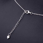 Серебряное колье "Клевер" с перламутром 18205 от ювелирного магазина Оникс - 2