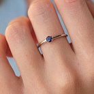 Золотое кольцо с синим сапфиром кб0110gl от ювелирного магазина Оникс - 1