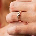 Золотое помолвочное кольцо c сердечками (бриллиант) кб0537м от ювелирного магазина Оникс - 3