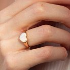 Кольцо "Сердечко" в красном золоте (возможна гравировка) к07144 от ювелирного магазина Оникс - 5