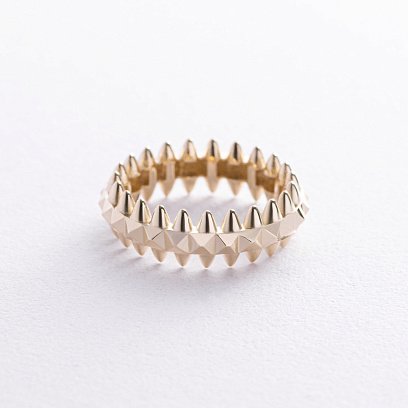 Каблучка в жовтому золоті к07618