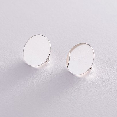 Серебряные серьги "Зеркальные" 122931 №7