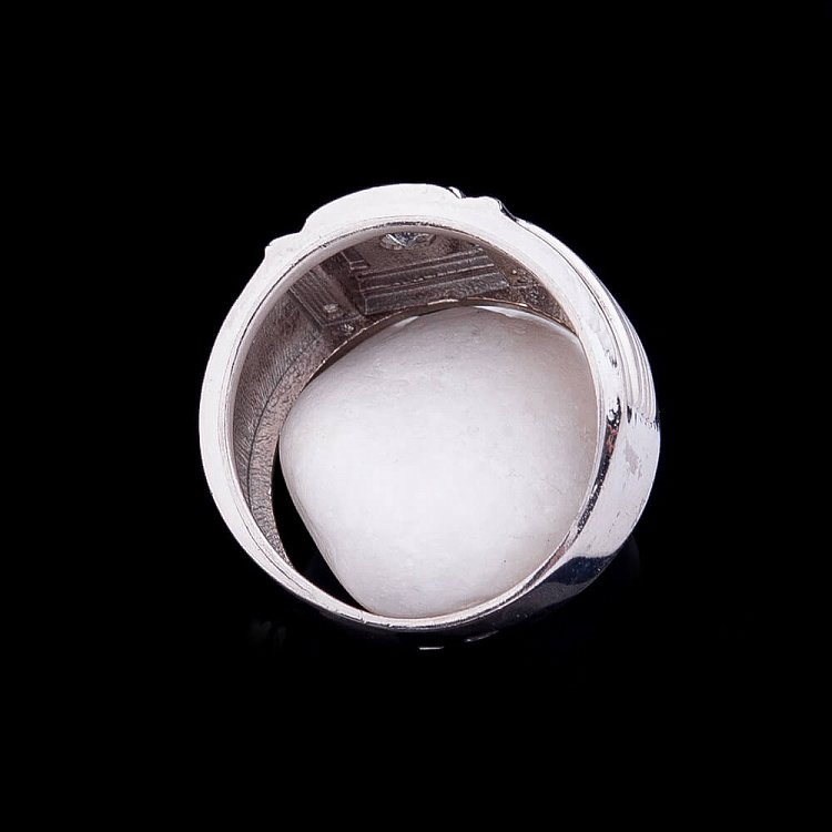 Срібна печатка (фіаніти, родій) 111399 від ювелірного магазину Онікс - 1