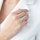 Помолвочное кольцо в белом золоте (бриллиант) кб0308 от ювелирного магазина Оникс - 3