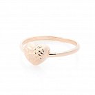 Золотое кольцо "Сердечко" к05538 от ювелирного магазина Оникс - 1