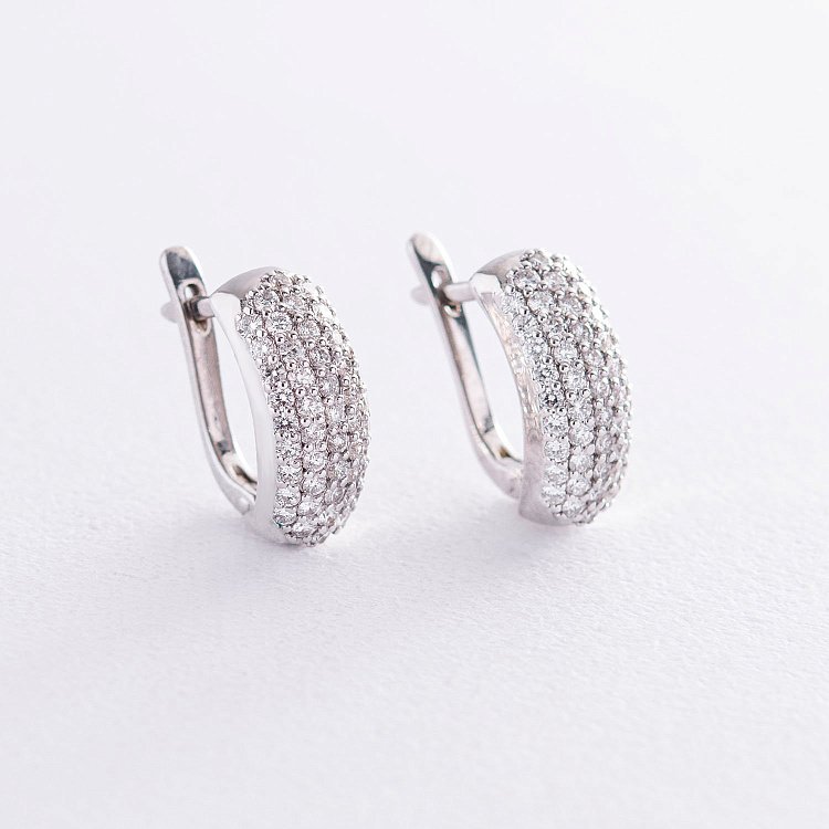 Золоті сережки з діамантами с619 від ювелірного магазину Онікс