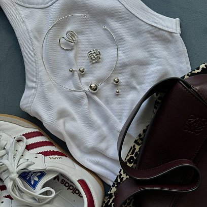 Срібні сережки "Кульки" 121532 №9