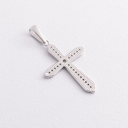 Хрестик у білому золоті (фіаніти) п04050 №2