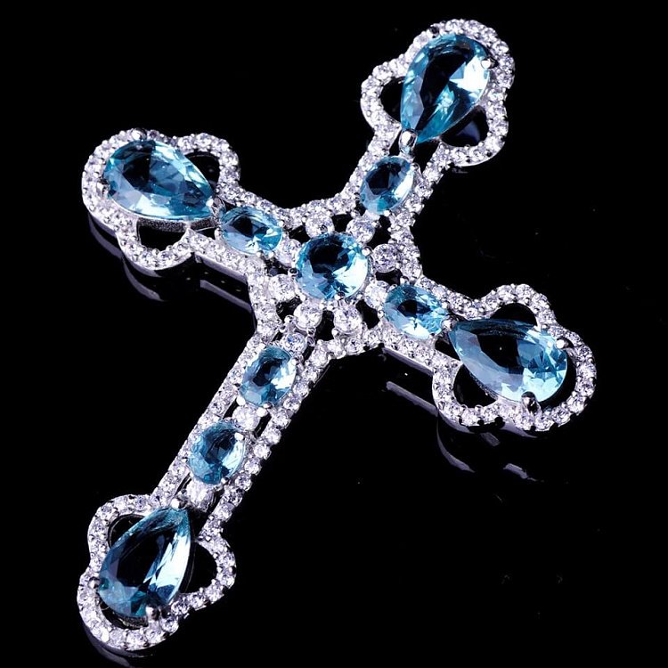 Підвіска "Хрестик" (фіаніти) 131917 від ювелірного магазину Онікс