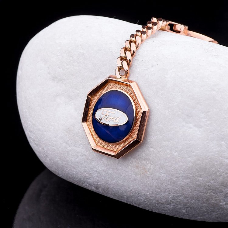 Золотий брелок "Ford-Форд" (емаль) бр00001ф від ювелірного магазину Онікс