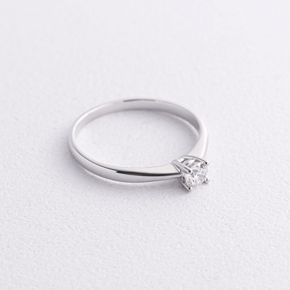 Заручальна золота каблучка з діамантом 101-10021(3.7) б №5