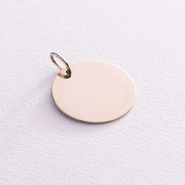 Кулон для гравировки в белом золоте (21 мм) п03182 от ювелирного магазина Оникс - 4