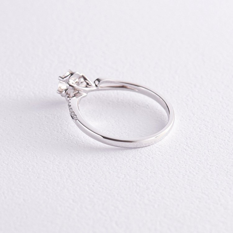 Кольцо "Цветочек" в белом золоте с бриллиантами кб0057cha от ювелирного магазина Оникс - 2