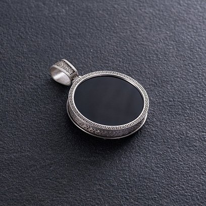 Серебряный кулон "Орел" (оникс) 1250 №5