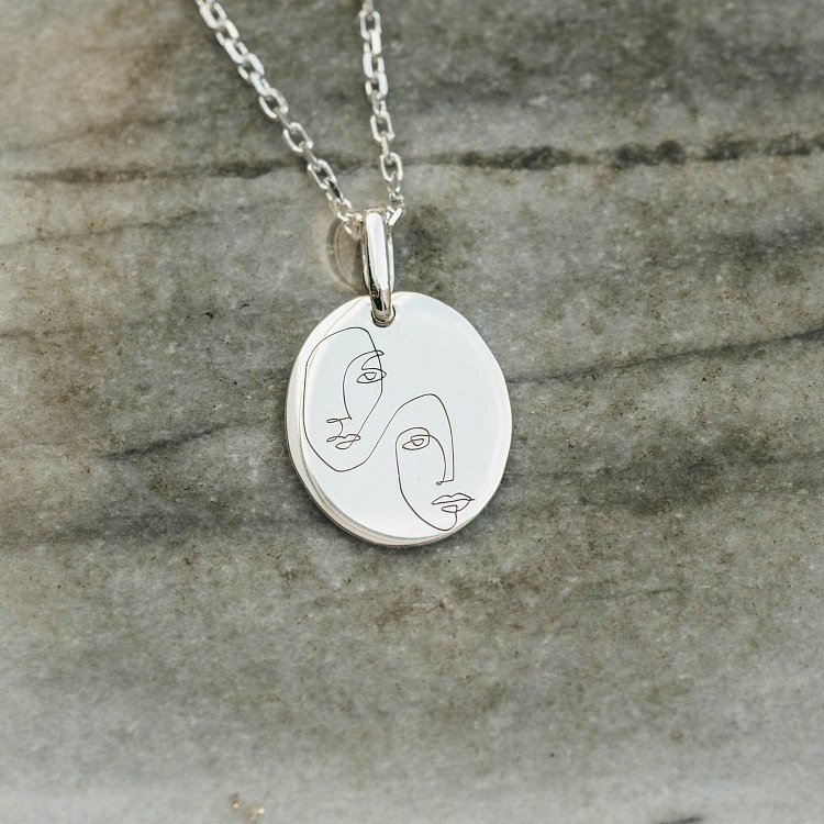 Срібний кулон "Половинки цілого" 133045пол від ювелірного магазину Онікс - 4