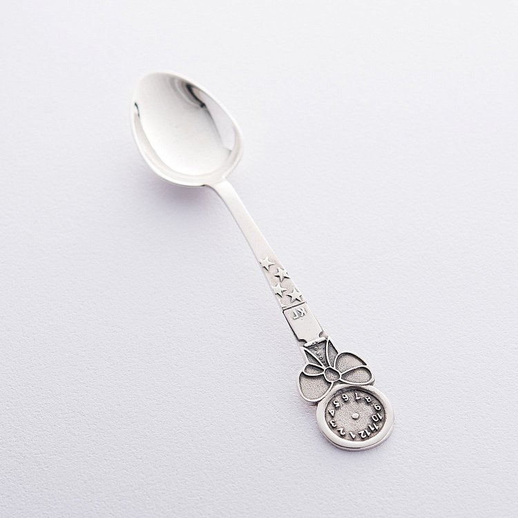Срібна чайна ложка з годинником 24045 від ювелірного магазину Онікс