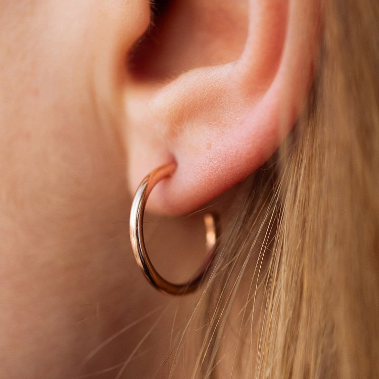 ?Сережки - пусети "Келлі" у червоному золоті с07748 від ювелірного магазину Онікс - 4