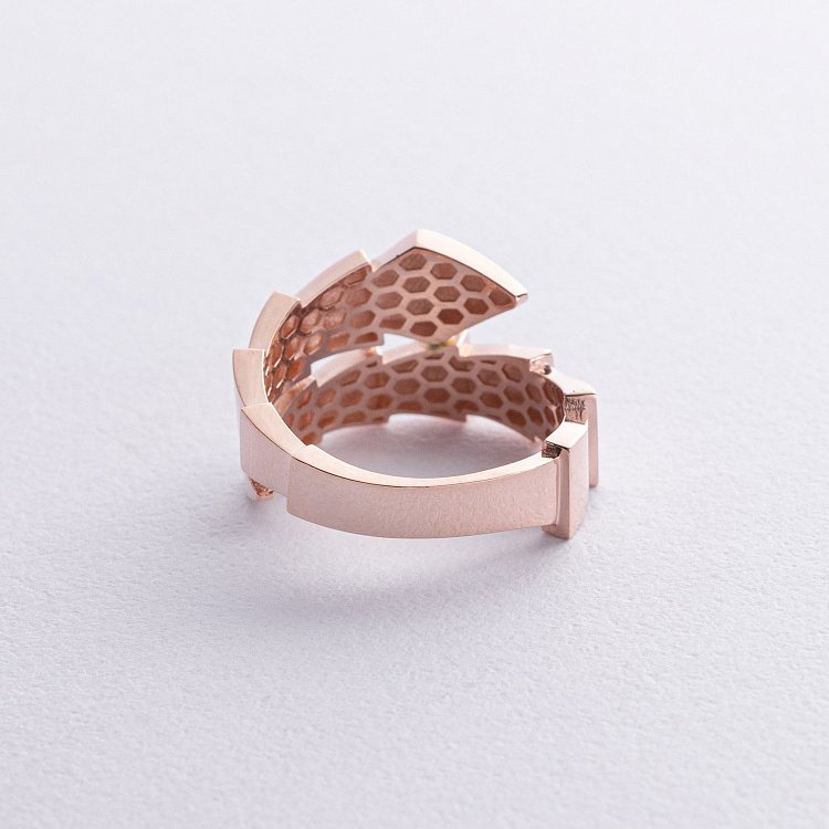 Кольцо "Змея" в красном золоте к07636 от ювелирного магазина Оникс - 2