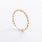 Каблучка "Ланцюжок" у жовтому золоті к08499 от ювелирного магазина Оникс