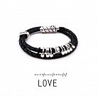 Шкіряний браслет Morza Magellan Love (Любов) зі вставками зі срібла M0106-L12 от ювелирного магазина Оникс
