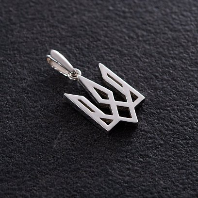 Подвеска "Герб Украины - Тризуб" в серебре 133151 №6