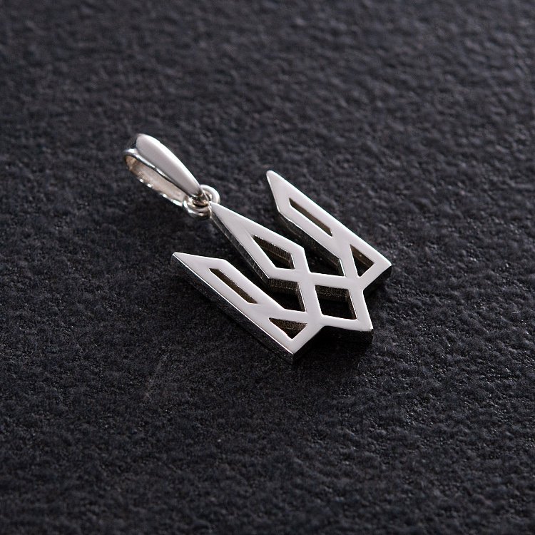 Подвеска "Герб Украины - Тризуб" в серебре 133151 от ювелирного магазина Оникс - 5