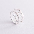 Серебряное кольцо "Ромбы" 112607 от ювелирного магазина Оникс